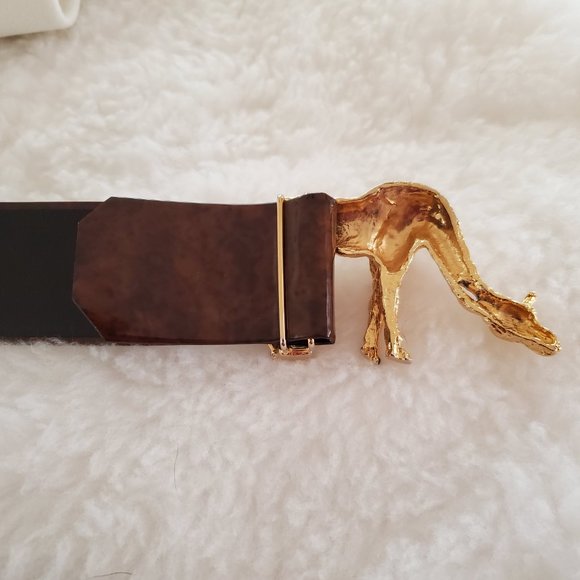VINTAGE Designer Giraffee Buckle Mimi Di N 1992 - Original Belt - Picture 9 of 16